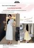 2026 Summer V-Neck Maternity Dress with Puff Sleeves - Slimming Design