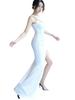 ISLAYCAOLILA E87 Asia Dress Cabaret Mini Club Party Long Maxi Evening Dress Women's (M, White) - Dress, Dress, Dress, Dress, Tight, Dress, Slit,