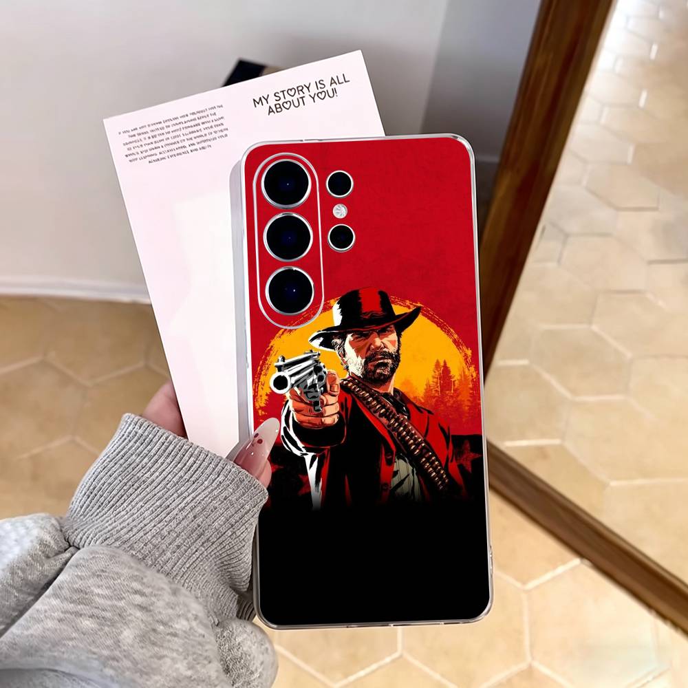 RDR2-Arthur Morgan Phone Case For Samsung S25,S24,S21,S22,S23,S30,Ultra,S20,Plus,Fe,Note,10,9,5G Transparent Cover