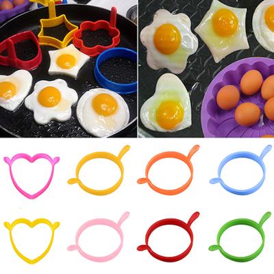 Creative Round Heart Kitchen Silicone Egg Frier Fried Oven Poach Mould