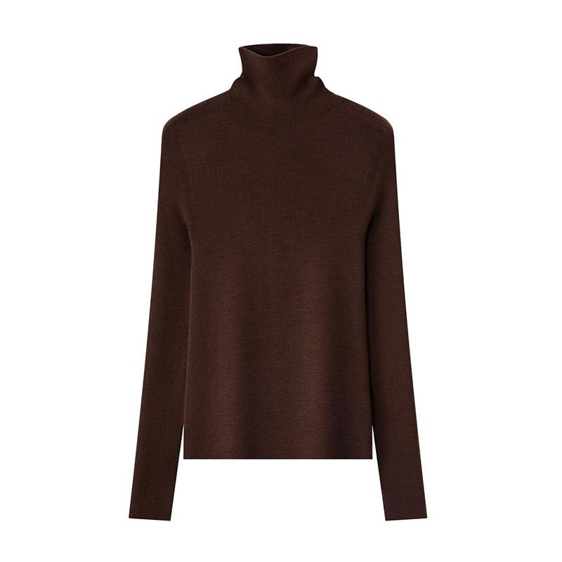 

Женская базовая водолазка из камвольной шерсти, новинка начала осени, повседневный универсальный вязаный свитер XL