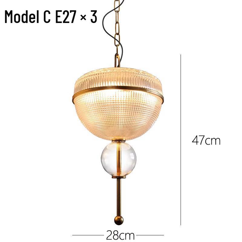 American Retro Crystal Pendant Light for Living and Dining Rooms