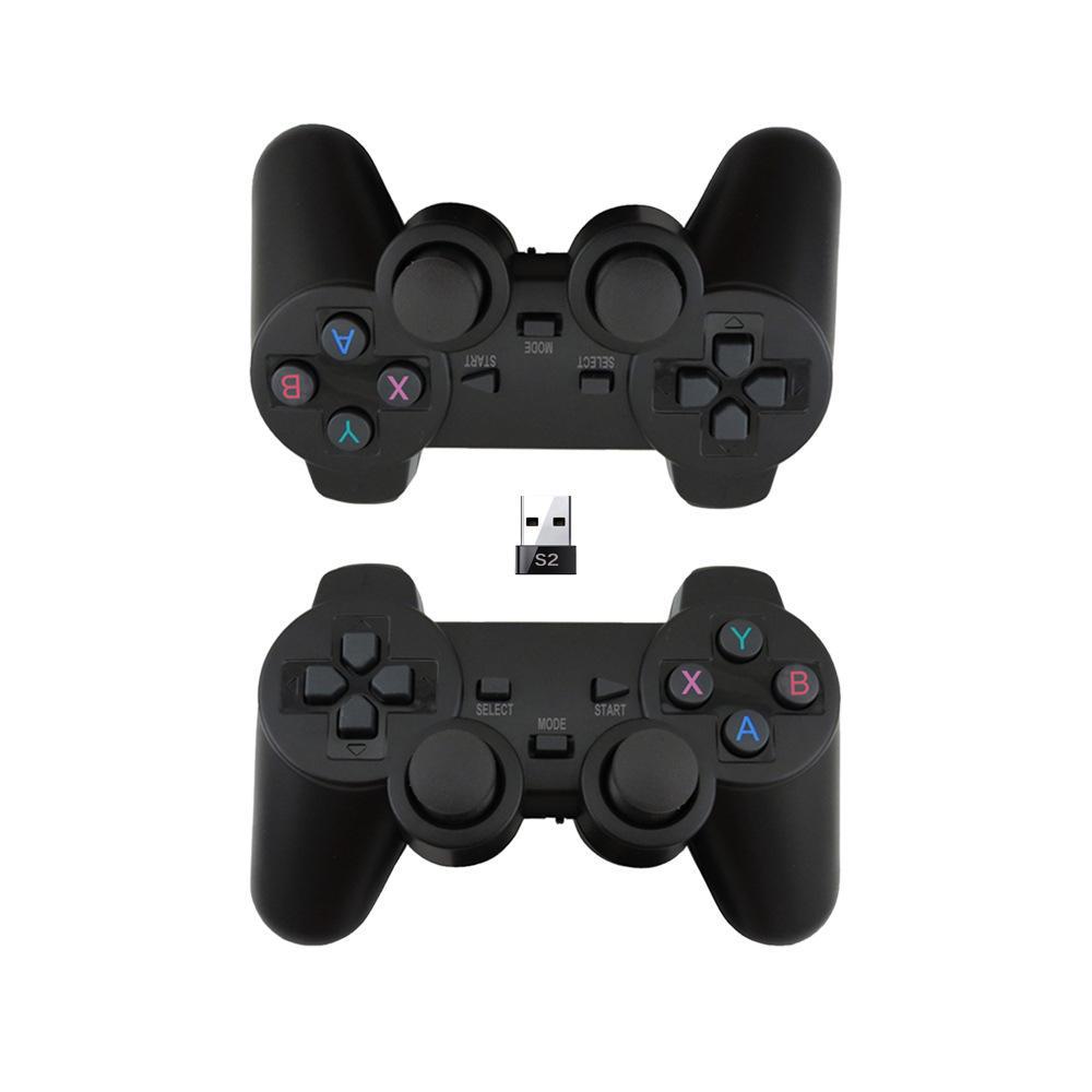 015D Double 2.4G Wireless Game Controller with Dual S2 Receivers, Motor-Free, Compatible with S2 Game Box