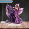 Purple Wings Fairy and Dragon, 2D Flat Acrylic, Tabletop Decoration, Suitable for Office, Living Room, Party, Christmas, Halloween