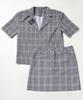 Katharsis Gray Check Short Sleeve Jacket And Skirt Set S M
