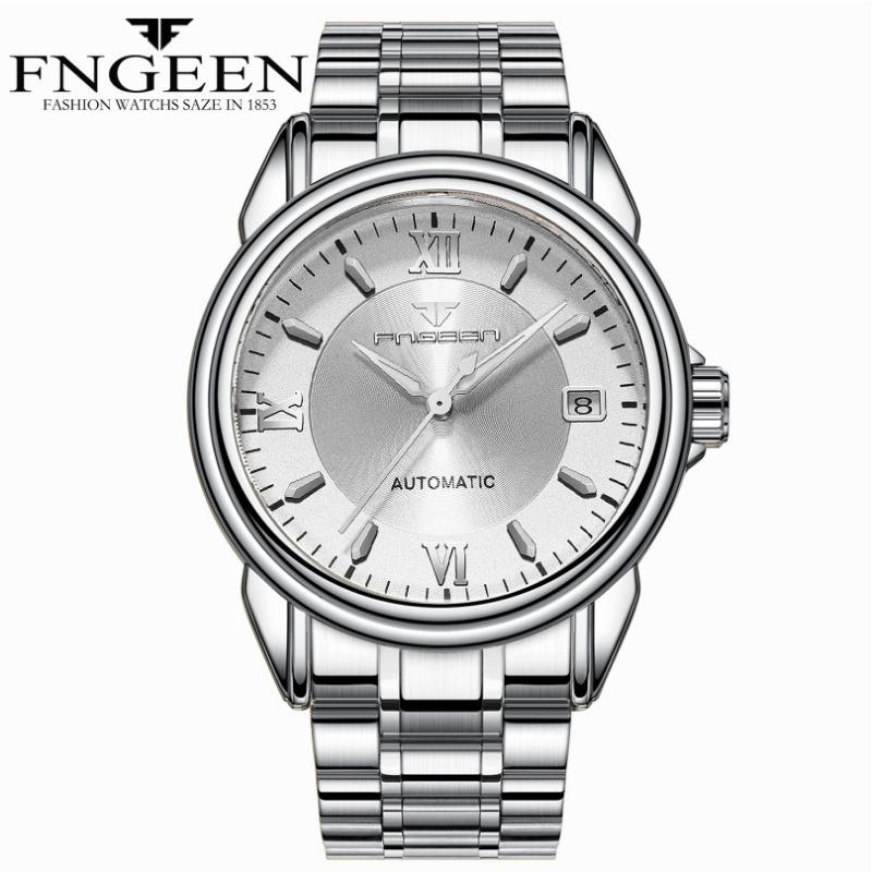 Top brand mechanical watch old man luminous waterproof digital steel belt automatic mechanical watch