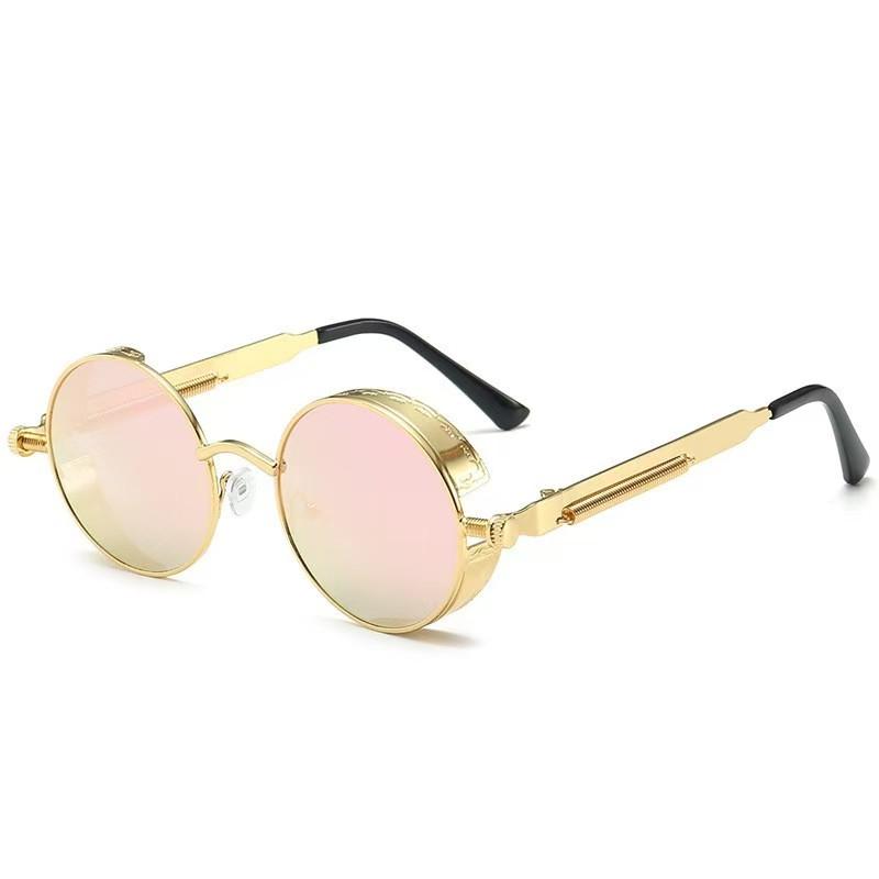 

New Fashionable Women Retro Round Frame Sunglasses Classic Retro Men S Round Uv Protection Eyewear Men Driving Eyeglasses 1PC