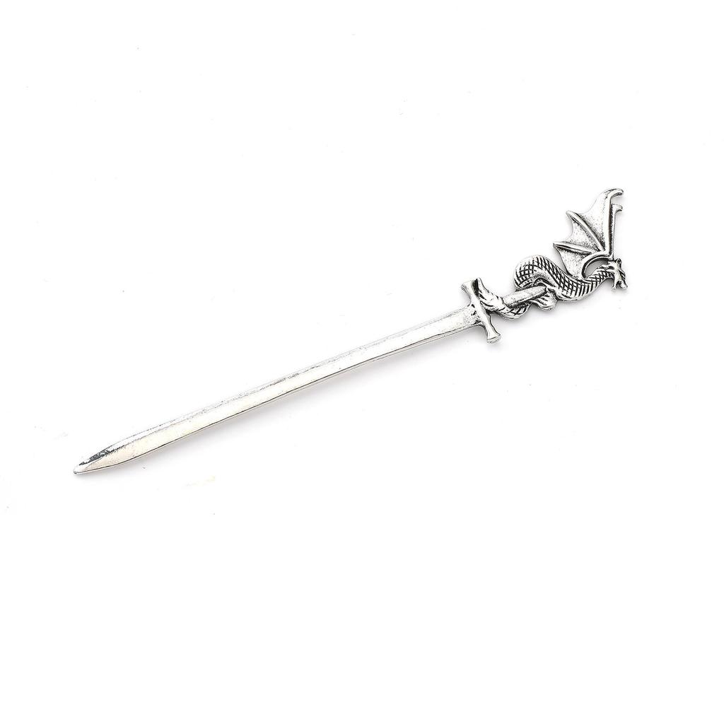 Retro Viking Dragon Sword Hairpin: Versatile Fashion Jewelry