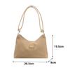 Large Capacity PU Leather Women Shoulder Bag Fashion Lightweight Striped Pattern Stylish Solid Color Crossbody Bag KTB