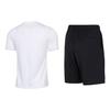 Nike Color Block Letter Logo Print Crew Neck Short Sleeve T-Shirt And Solid Loose Straight Leg Shorts Casual Sports Set Men Sets AR5005-101+DV9329-010