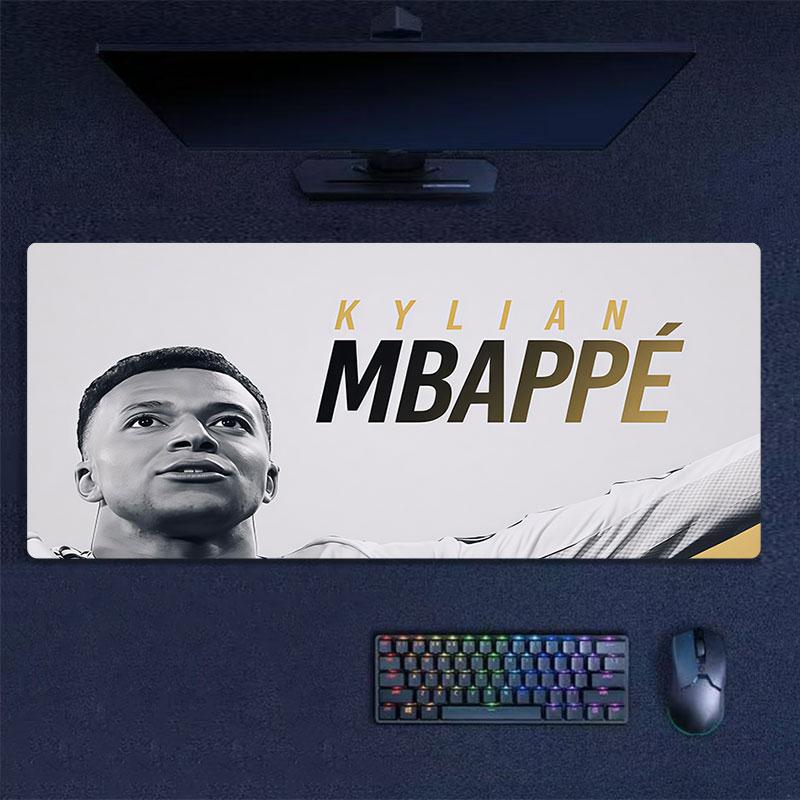 Mbappé Mouse Pad, Large Gaming Desk Mat, Non-slip XXL Mousepad for Laptop & Tablet, Mini PC Playmat with Stitched Edges