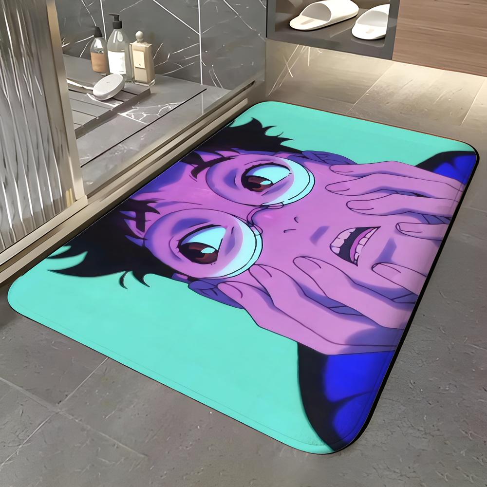 Manga D-Dandadan Fußmatte Weiche Flanell Eingangstür-Matte Rutschfest Saugfähig Badezimmer Schlafzimmer Bodenläufer