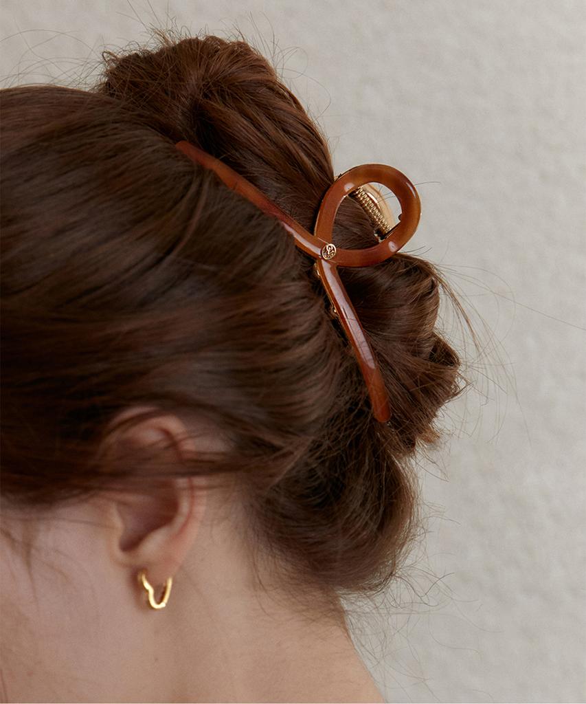 Obla Twist Metal Point Hair Clip (Brown Syrup) Hc004