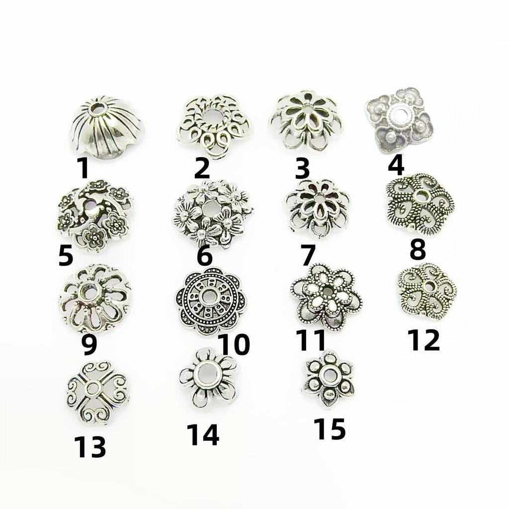 Tibetan Silver Flower Tray Spacer for DIY Bracelets & Jewelry