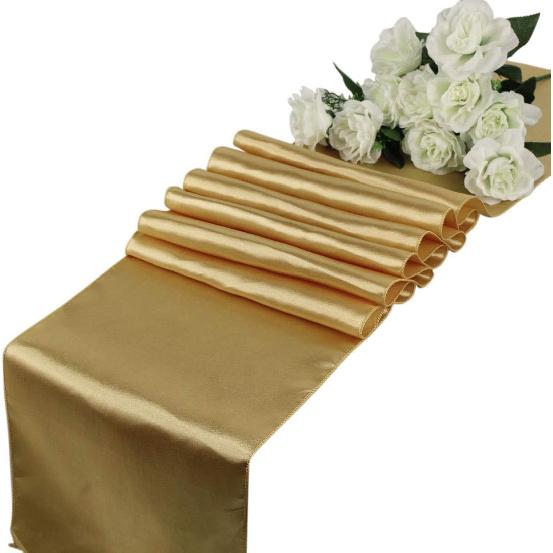 Pack of 4 Satin 12 X 108 inch Luxury Satin Table Runner, Perfect for Weddings, Holiday Dining, Banquets, Parties, & Events, Formal Dining & Home