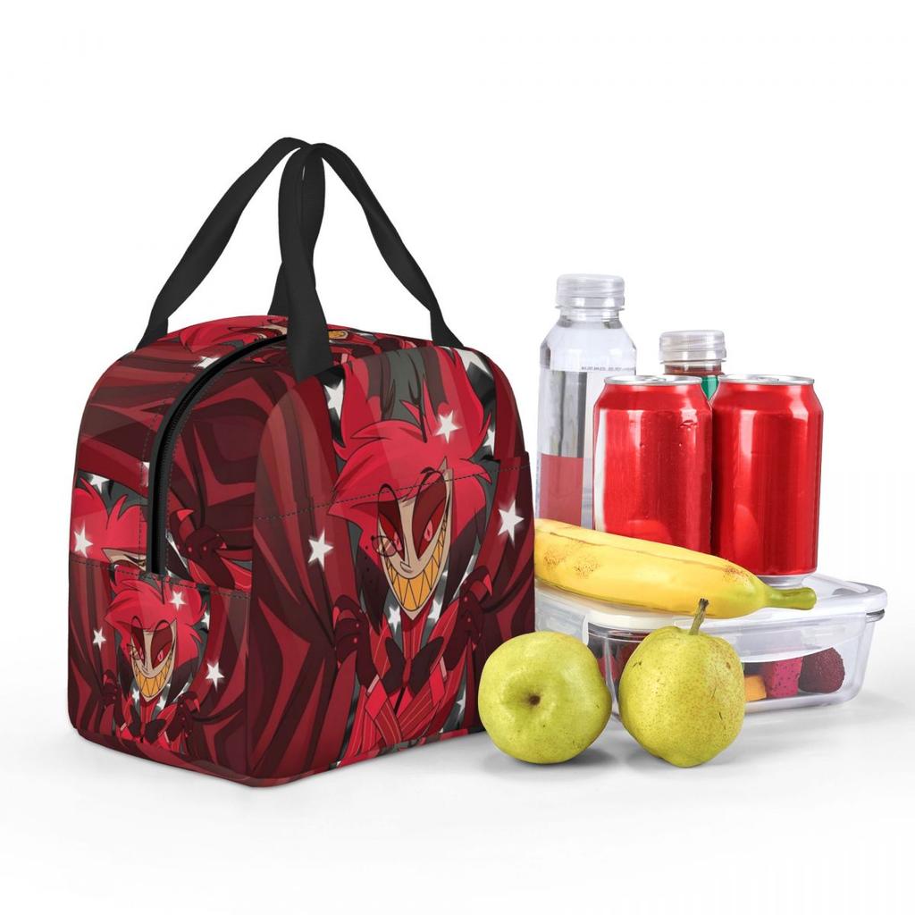 Alastor The Show Begins Insulated Lunch Bag for Women Kids Portable Food Boxes Thermal Lunch Box Tote