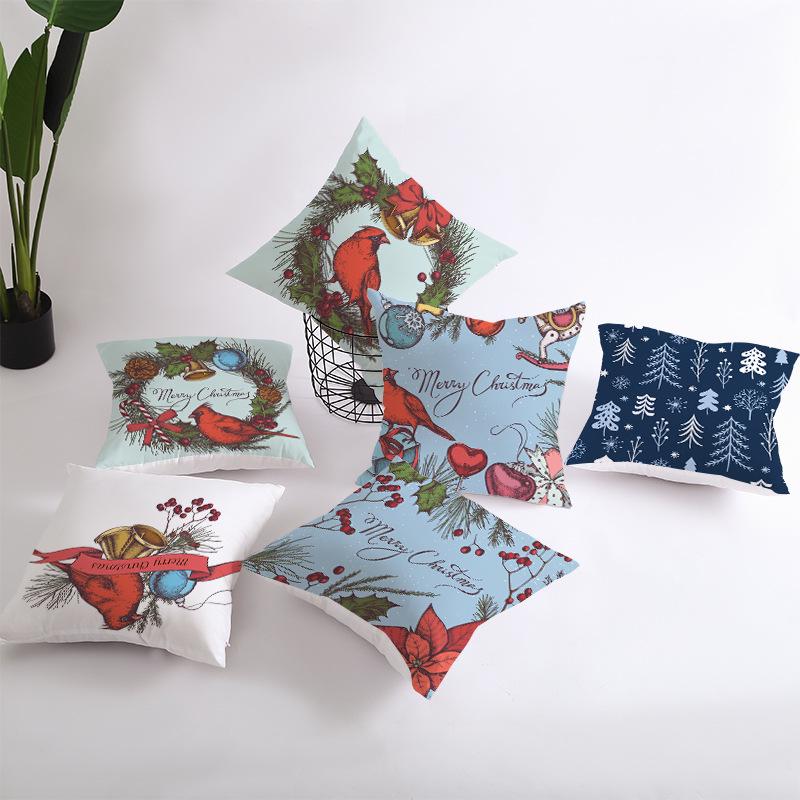 Cartoon Printed Christmas Pillow Cases New Sofa Pillow Cases Home Home Decoration
