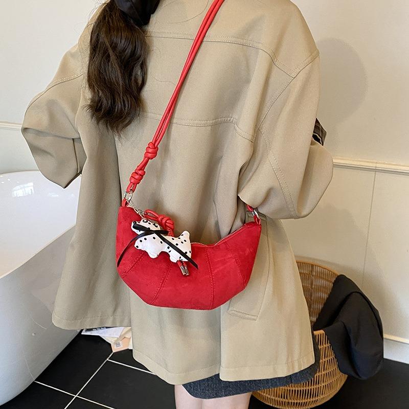 Retro Tasche Damen Herbst und Winter neue Mode Nischendesign Umhängetasche Croissant High-End Knödeltasche