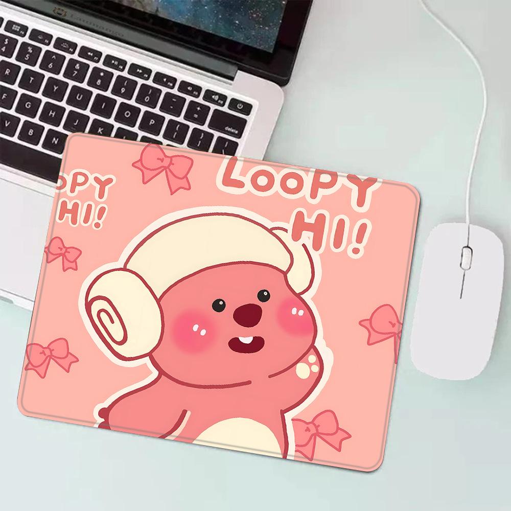 Hot Cartoon Cute Loopies Pink Gaming Mouse Pad XS Small Mousepad for PC Gamer Desktop Decoration Office Mouse Mat Deskmat Rug