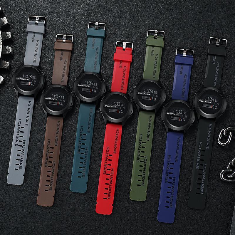 Relógio Desportivo Digital Masculino Estilo Tech: Mostrador Grande, À Prova d'Água, Multifuncional - Perfeito para Estudantes