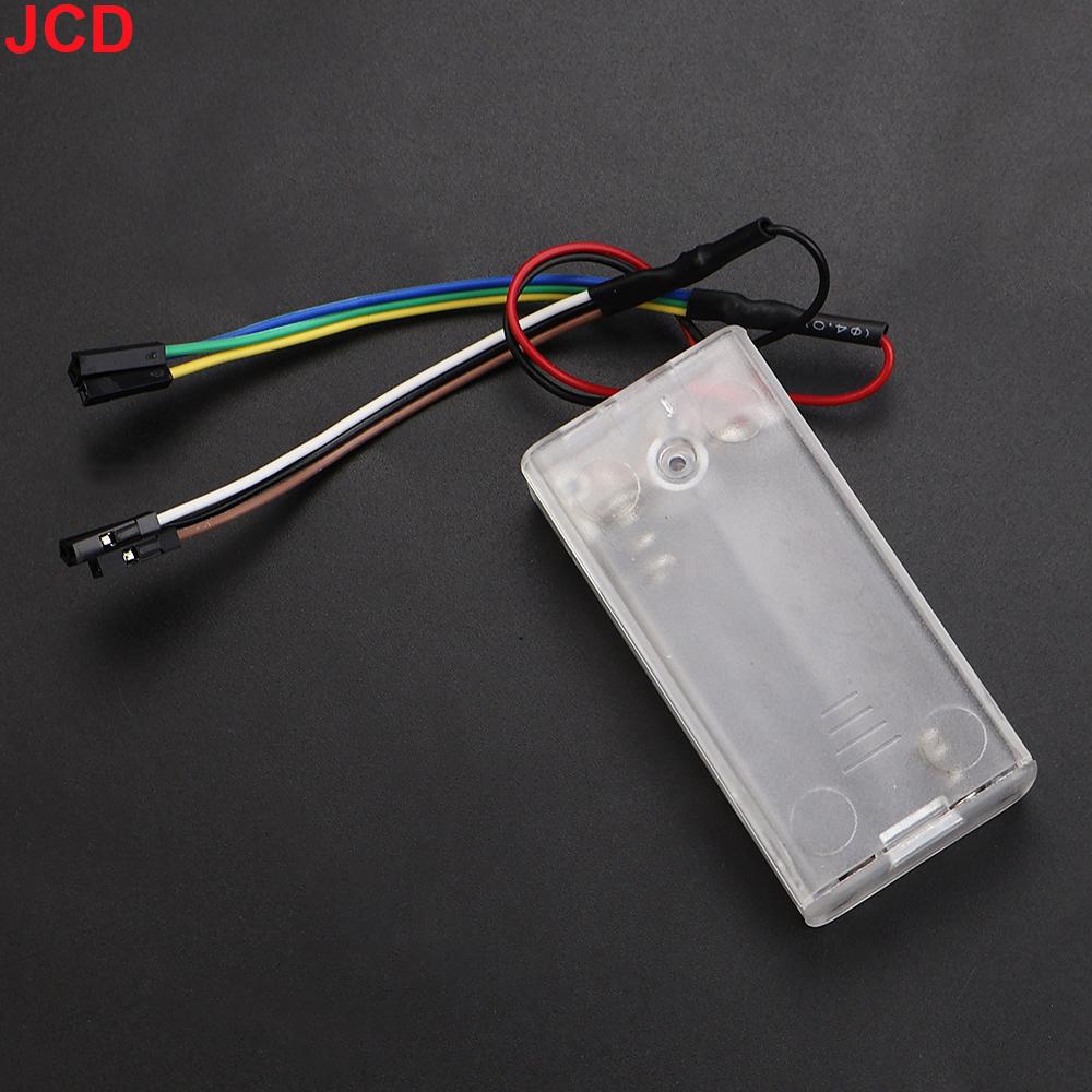 JCD 1pcs 3V 4.5V 6V AA Terminal Wire Transparent Battery Box with Cover Switch Male/Female Connector DIY Craft Model Accessories
