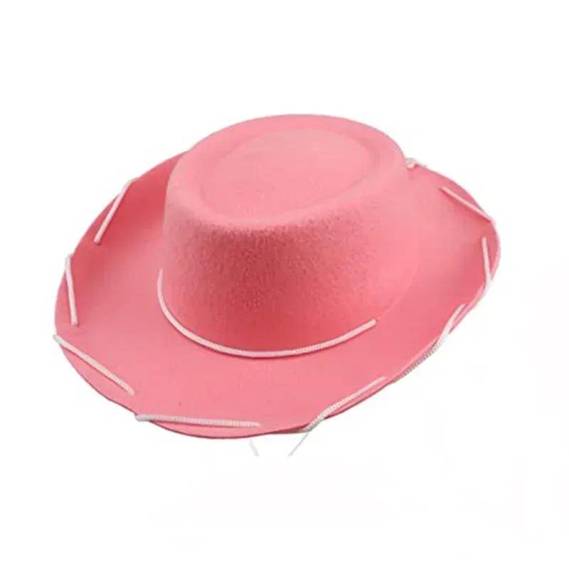 Brown Felt Cowboy Hats Christmas Hat Western Themed Childrens Cosplay Costume Accessory Prop for Party Favor Supplies
