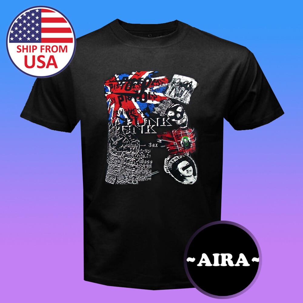 Sex Pistols UK Flag Men s Black Size S-5XL M