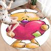 Diddl Round Area Rug,Carpet Rug for Living Room Bedroom Sofa Playroom Decor,Non-slip Floor Mat