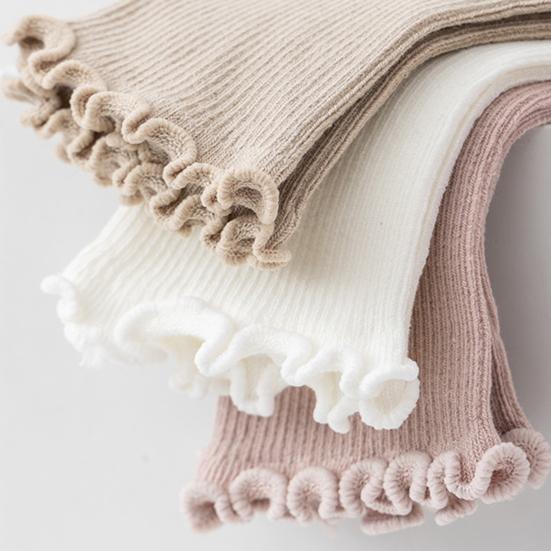 1 Pereche Șosete de Bumbac pentru Fetițe cu Volane Șosete de Gleznă de Prințesă pentru Copii Mici Șosete Medii Grosime Primăvară și Toamnă Șosete pentru Copii