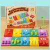 Holzperlen-Zählspiel für Kinder, Lernspiel für Mathe und Farberkennung
