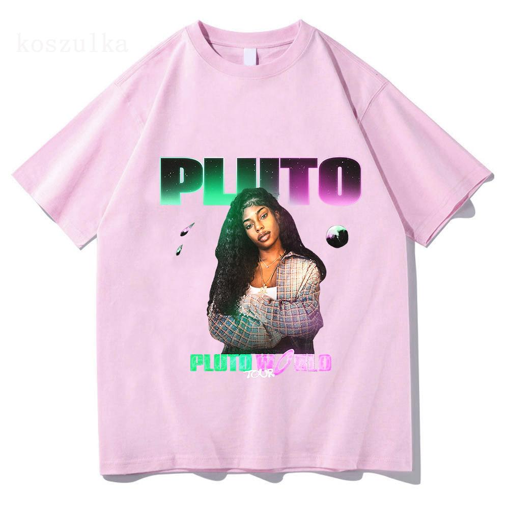 PLUTO WORLD Tour 2025 T-shirt Loose Casual Singer Graphic Tshirts Cotton Fashion Women Men Tee-shirt Streetwear Print Clothing