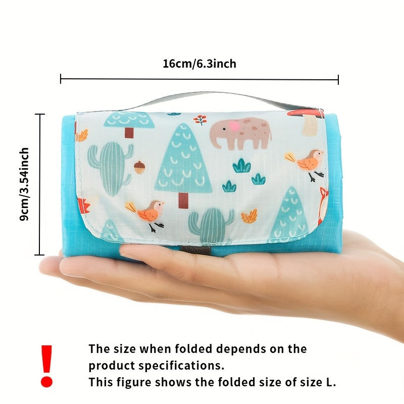 Extra Large Picnic Blanket Foldable Beach Mat Suitable for Camp Hiking Outdoor Activities Durable Nylon Fabric Hand Portable Blanket Camping Floor Mat