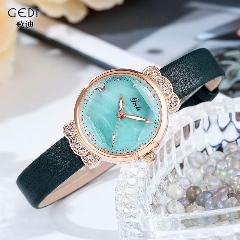 Trendy Women'S Watch Small And Exquisite Student Belt Watch Small Dial Temperament Diamond Women'S Watch