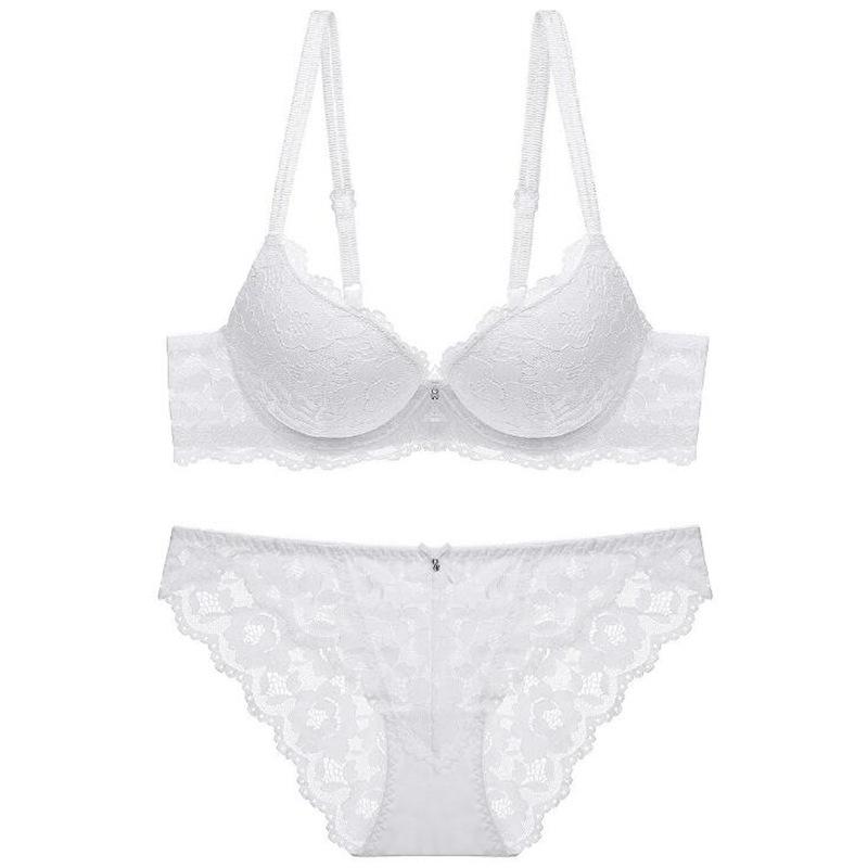 Lace Sexy Women's Underwear Gathers Comfortably On The Bra Set with Thickened Small Breasts and Large Bras