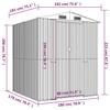 Vidaxl Garden Shed, Green, 192X191X223 Cm, Galvanized Steel