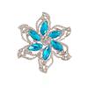 High End Exquisite Craftsmanship Pin Brooch European American Fashionable Three Layer Hollow Three Dimensional Pearl Flower Alloy Metal BroochFlower