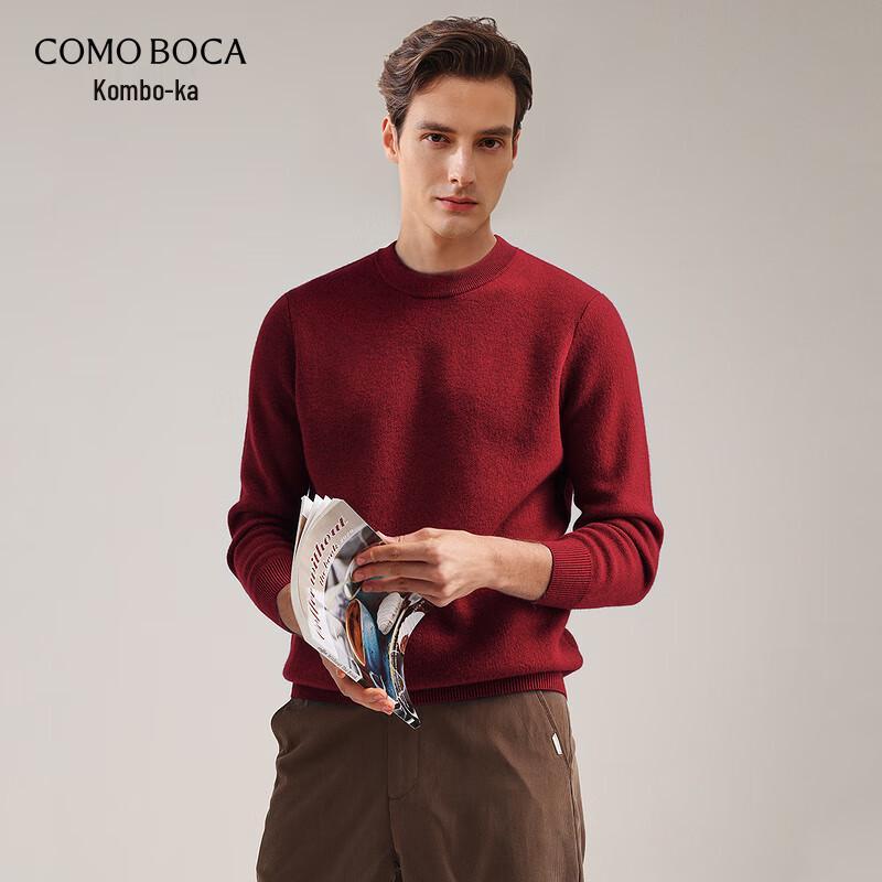 Komon Boka Men's Half-High Collar 100% Wool Thickened Sweater