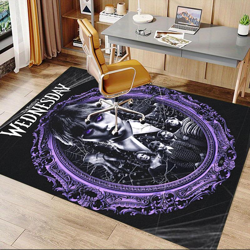 1pc Wednesday Addams Family Carpet for Playroom Bedroom Living Room Sofa Home Decor,kids Game Area Rug Non-slip Floor Mat Y82671