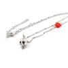 Les Trésors De Lily [J1125] - Silver Red 'Skull' Designer Necklace