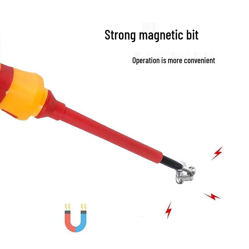 13-in-1 Insulated Electrician Screwdriver Set - Magnetic, High Voltage Resistant, Phillips & Flathead