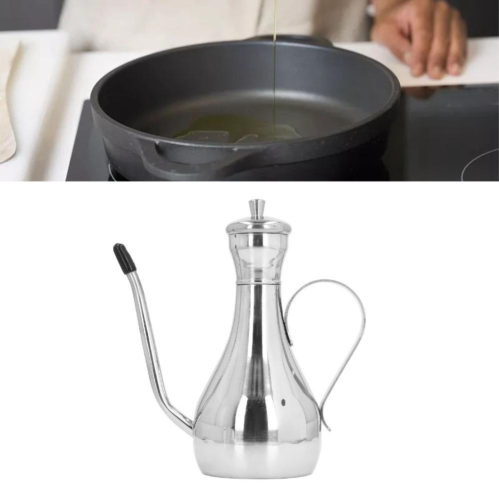 304 Stainless Steel Oil Dispenser Bottle 350ml/500ml Oil Can Container Home Use