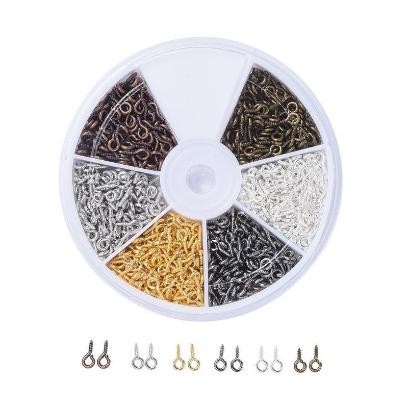 

720pcs/pack Small Sheep Eyes Nail Screw Jewelry Accessory Claw Nails Beaded Pendant DIY Jewelry Accessories