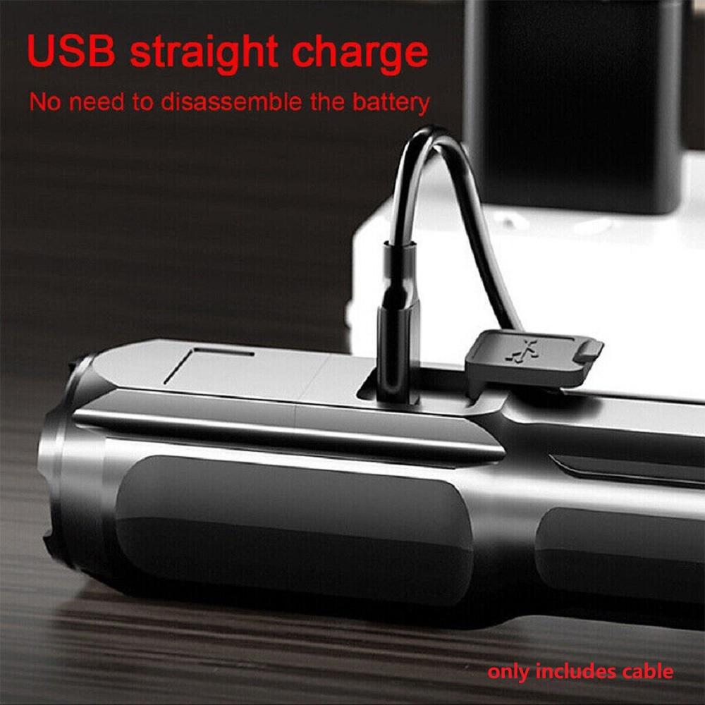 USB Rechargeable LED High Power Flashlight Tactical Torch Super Bright Outdoor