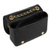Moschino Logo Slide Chain Zipper Pocket Lambskin Crossbody Shoulder Bag Small Women Bags Black 2322-A7536-8002-1555