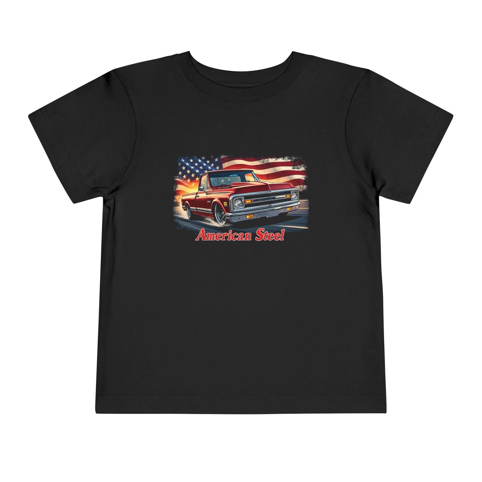American Steel 1969 Chevy C10 Toddler T-Shirt – Classic Red Pickup Tee S