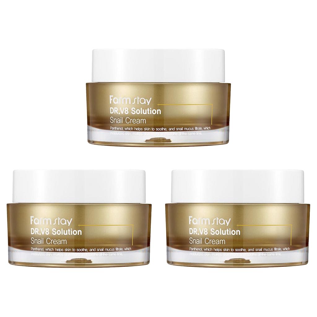 FARM STAY Dr. V8 Solution Snail Cream 50ml (3 Options)