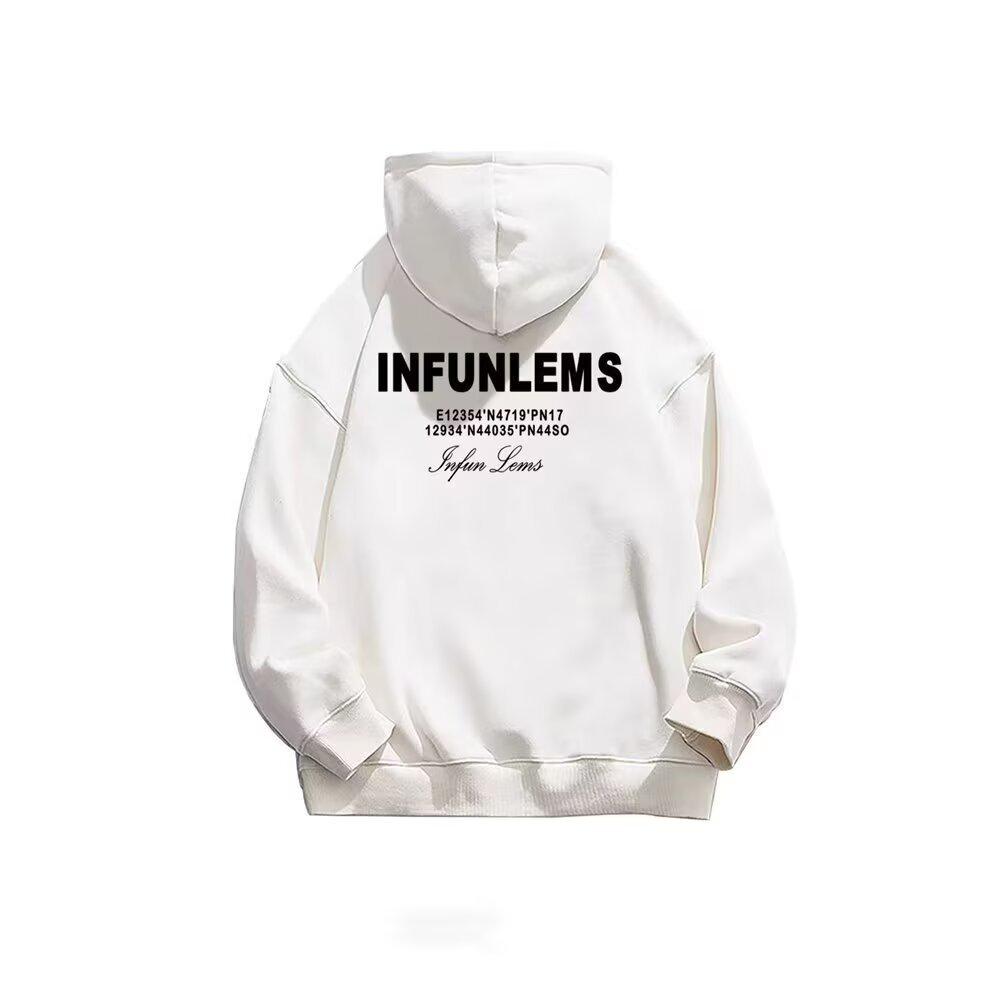 Men's New Style Autumn/Winter Hooded Sweatshirt: Plus Velvet Warm American Trendy Brand with Letter Print for Students