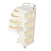Storage Cart, 4 Tier Storage Cart, Storage Rack with Wheels Rounded Corners Stainless Steel ABS for Homes, Barber Shops, Office