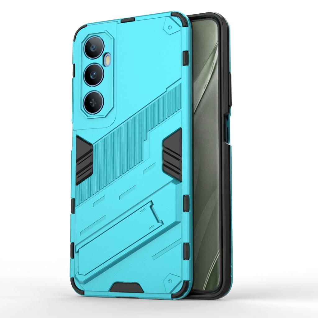 Pro Realme C65 4G Pouzdro PC+TPU Kryt telefonu proti poškrábání se skládacím stojánkem
