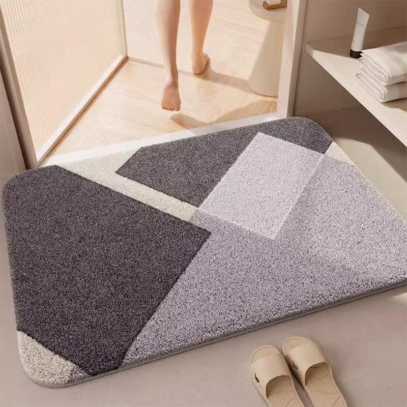 

Cartoon imitation cashmere bathroom floor mat entry door mat bathroom bath household toilet non-slip foot mat absorbent mat 40X60cm 15.7X23.6in